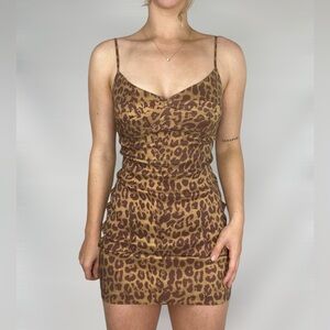 LPA Revolve Leapord Bodycon Mini Dress Sleeveless